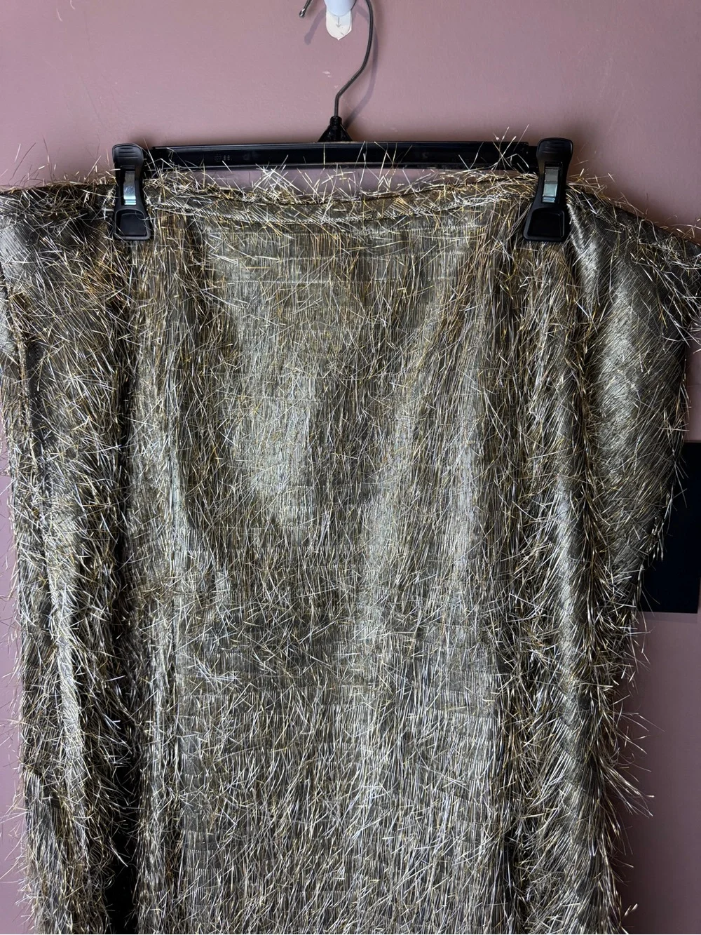 NWT Tuckernuck Pewter Metallic Tinsel Esme Skirt XXXL
